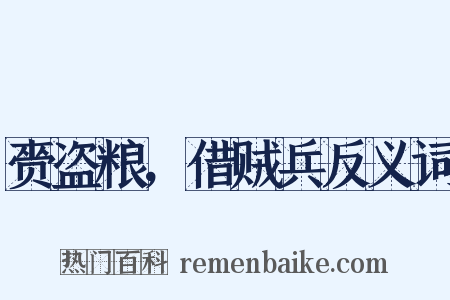 赍盗粮，借贼兵反义词是什么意思的图片